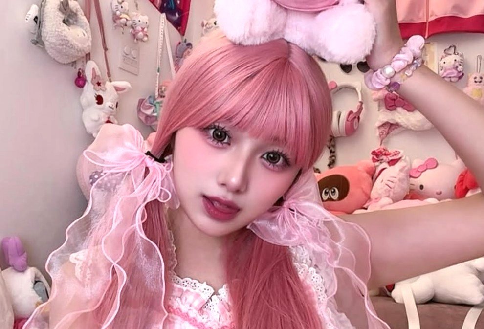 辻希美・長女】希空 「ピンクだいすき」 ピンクヘアー × フリルドレス