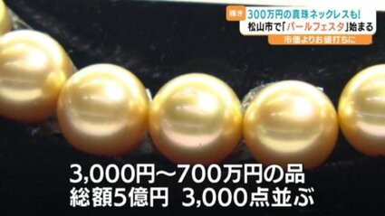 アクセサリーまとめ売り SV925 ブランド 鼈甲 パール 総重量1.5Kg 総額5億円の真珠アクセサリーがズラリ 「えひめパールフェスタ2025