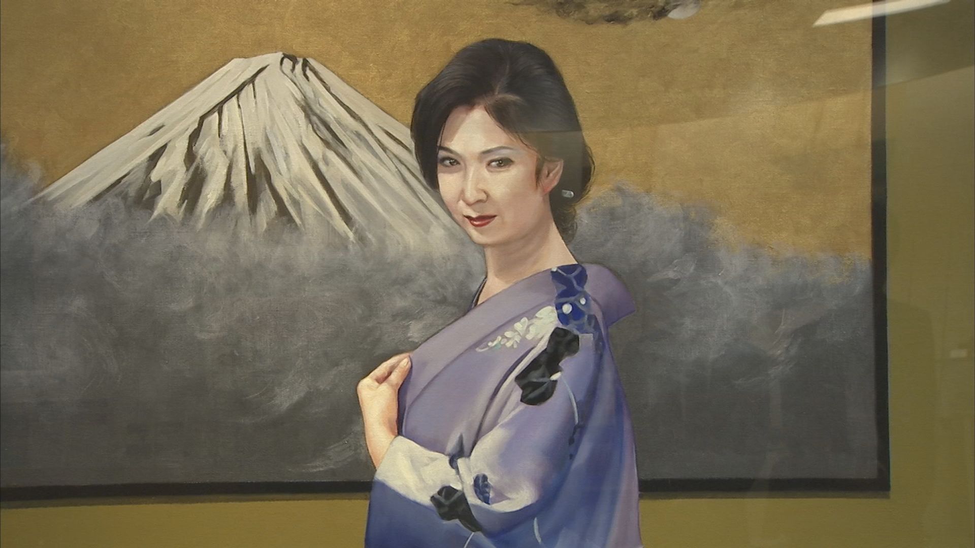 八代亜紀絵画油彩F4サイズ夢の中で