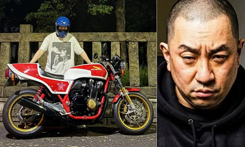 レイザーラモンRG 】 愛車のバイクと2ショット 「昨日は竜二Tシャツで