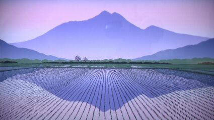 小暮真望　瀬戸の夕映え　シルクスクリーン163/280 広大な山々と美しい光 シルクスクリーンで四季折々の風景を繊細に 小暮