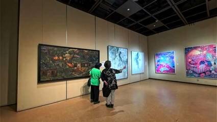 多様な表現を楽しんで」鹿児島二紀展 油絵など22人それぞれの価値観