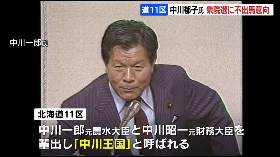 中川郁子元衆議院議員が次の衆院選不出馬の意向を自民党本部に伝える