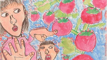 子どもたちが描いた力作1012点を展示 高山辰雄賞ジュニア美術展始まる