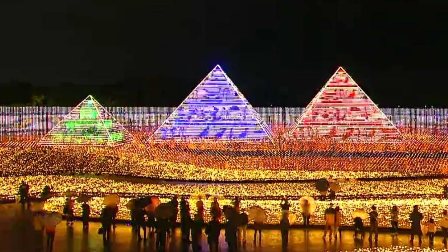 国内最大級イルミネーション 20回目のことしのテーマは“黄金の