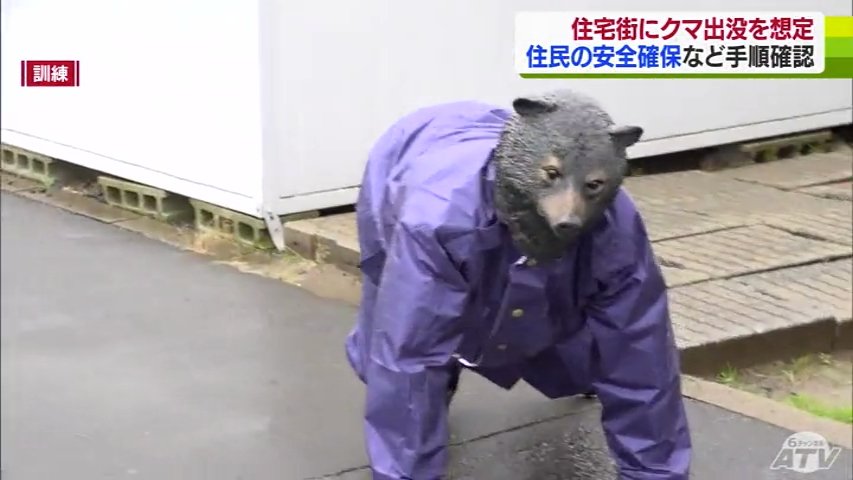 住宅街でのクマ出没」想定した対応訓練 クマの人的被害が過去最多の