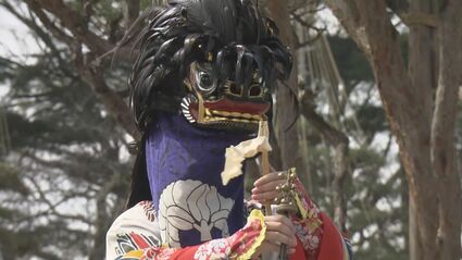 もう春が来たな」伝統の会津彼岸獅子 鶴ヶ城で春の訪れ告げる 福島