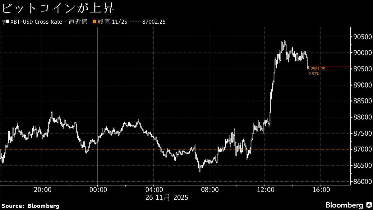 ビットコイン9万ドル台回復－オプション市場はセンチメント転換示唆 フォトギャラリー | TBS CROSS DIG with Bloomberg