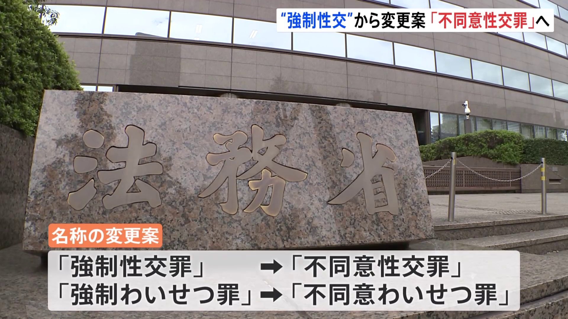 「強制性交罪」を「不同意性交罪」へ 法務省が自民党部会で方針示す TBS NEWS DIG