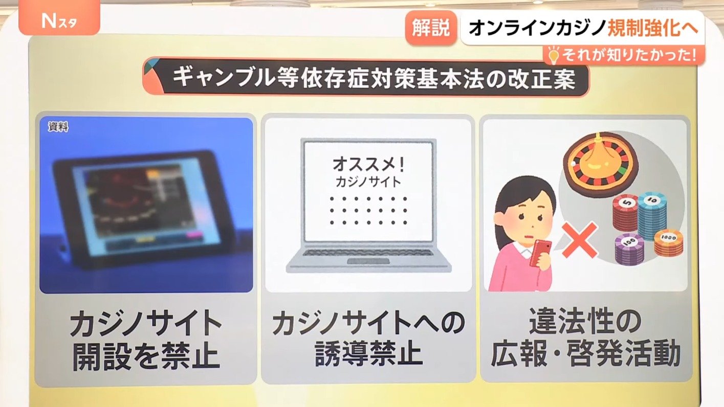 オンラインカジノ規制強化へ サイトへの誘導禁止などで対策は万全？「ブロッキング」には危険性も【Nスタ解説】 | TBS NEWS DIG  フォトギャラリー