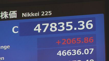日経平均株価が一時2100円以上値上がり、4万7835円で取引終了 取引時間 日経平均株価が一時2100円以上値上がり、4万7835円で取引終了 取引時間