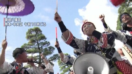 藤崎八旛宮例大祭 飾馬の飾卸 まだ秋の訪れ感じられず「馬の暑さ対策を