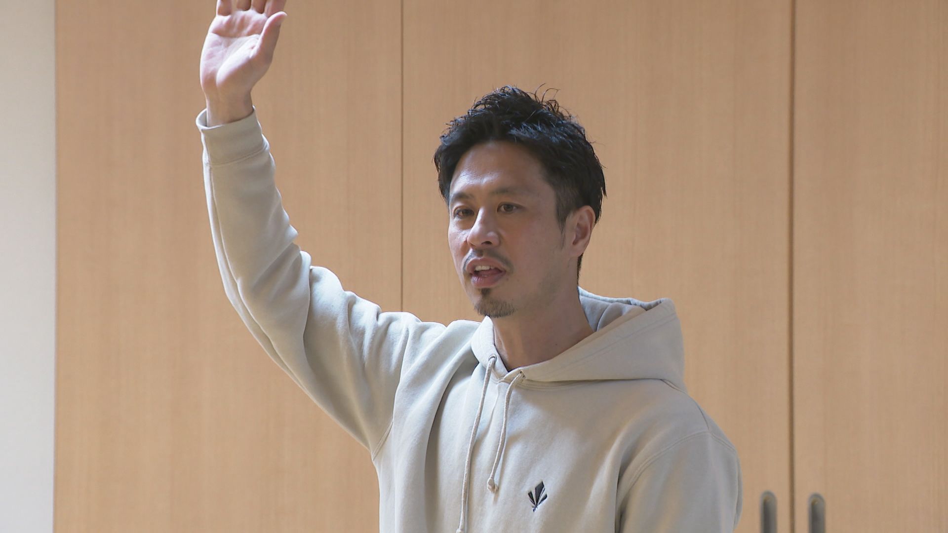 元プロサッカー選手・ツエーゲン金沢の廣井友信さんが小学生に伝える