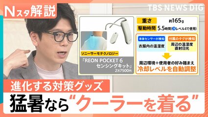 猛暑対策展」進化系グッズ…手ぶら＆見えない“着るクーラー”、データ