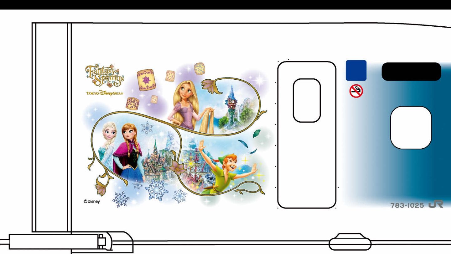 東海道新幹線で初の「特別塗装」車両が走る！東京ディズニーシーとコラボで期間限定 「ピーターパン」「アナと雪の女王」「塔の上のラプンツェル」