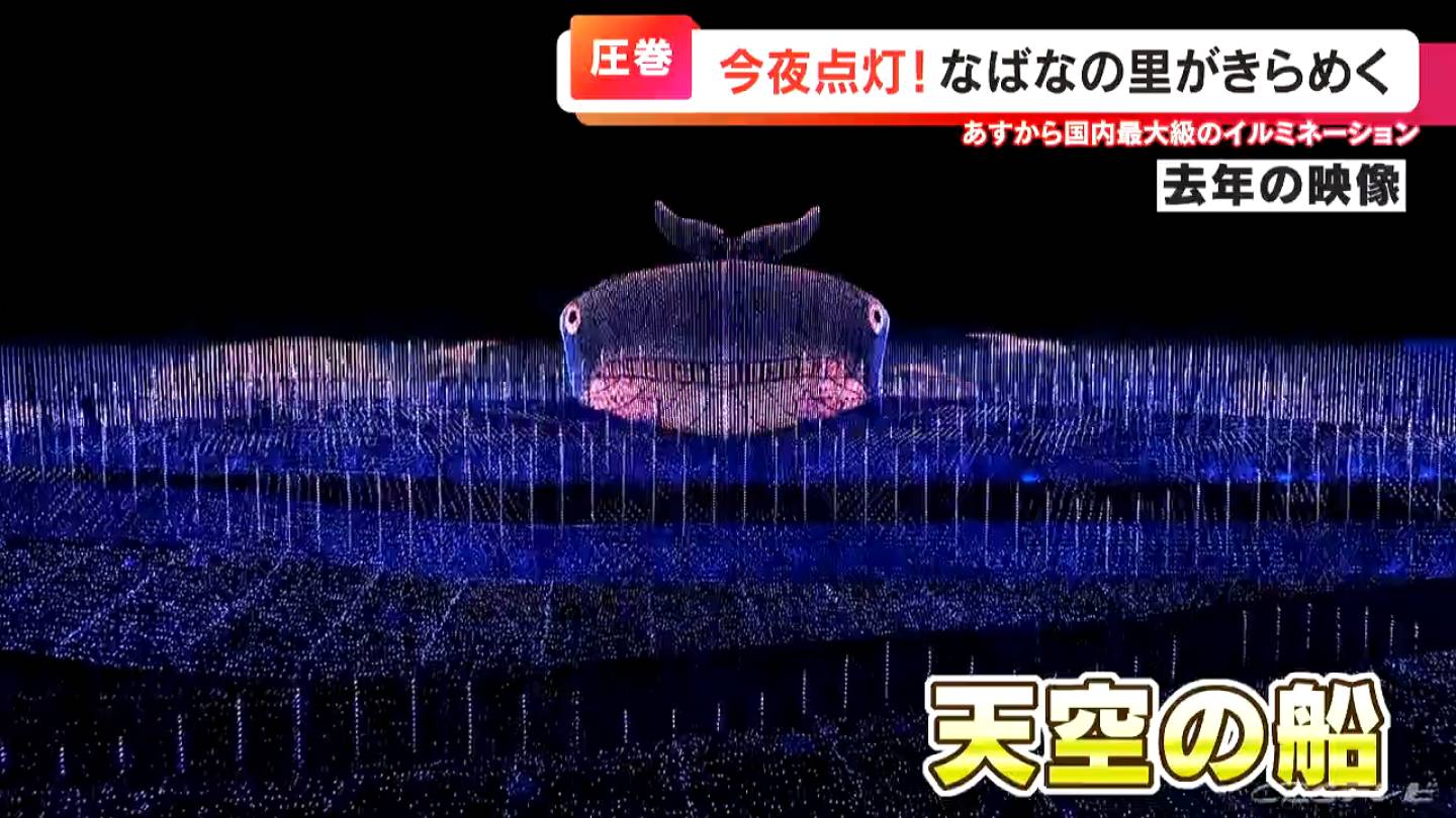 国内最大級イルミネーション 20回目のことしのテーマは“黄金の