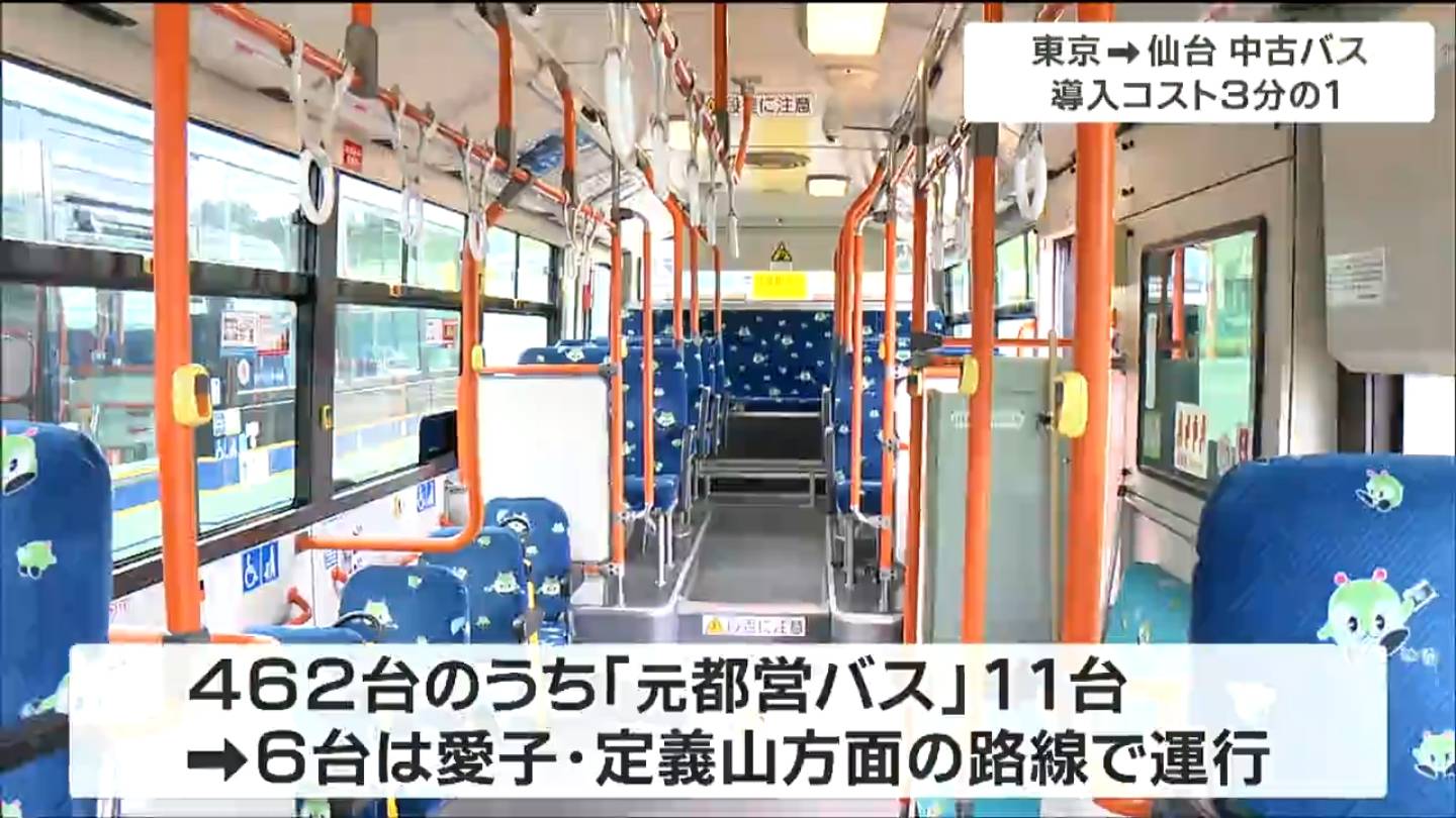 仙台市営バスのシートに東京都営バス「みんくる」が いったい