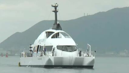 CO2を出さない「未来の船」の実証実験 水素を燃料とした電池で運航