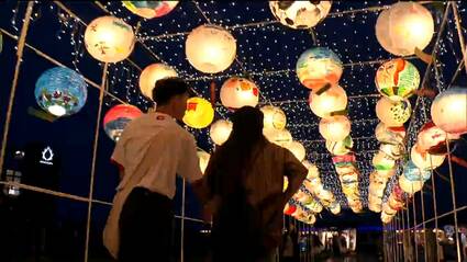 復興への感謝込め 544個の幻想的な“台湾ランタン”仙台の夏を彩る